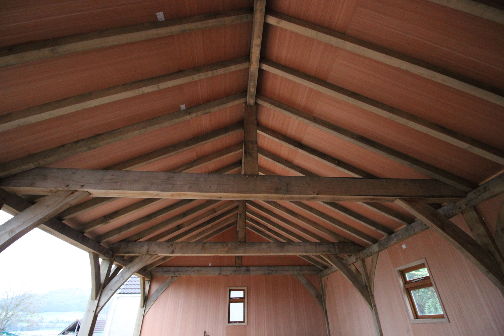 Oak Roof Framed for outbuilding